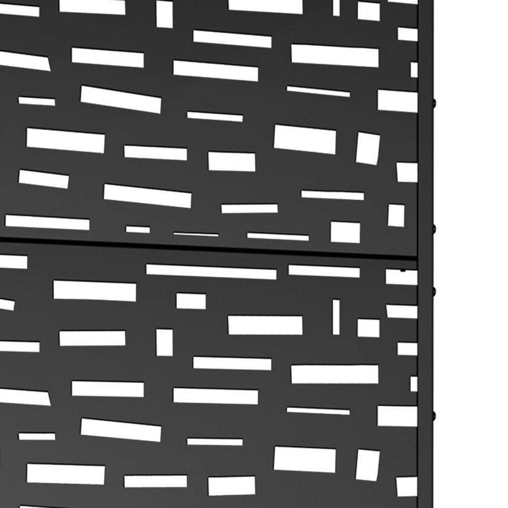 72" X 35" Black Metal Rectangular Planter Box