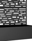 47" X 47" Black Metal Rectangular Planter Box
