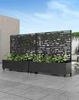 47" X 47" Black Metal Rectangular Planter Box