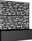 47" X 47" Black Metal Rectangular Planter Box