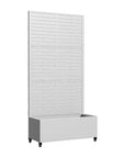 73" X 35" White Metal Rectangular Planter Box