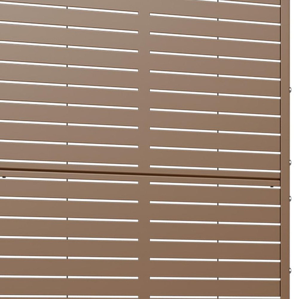 73" X 35" Brown Metal Rectangular Planter Box