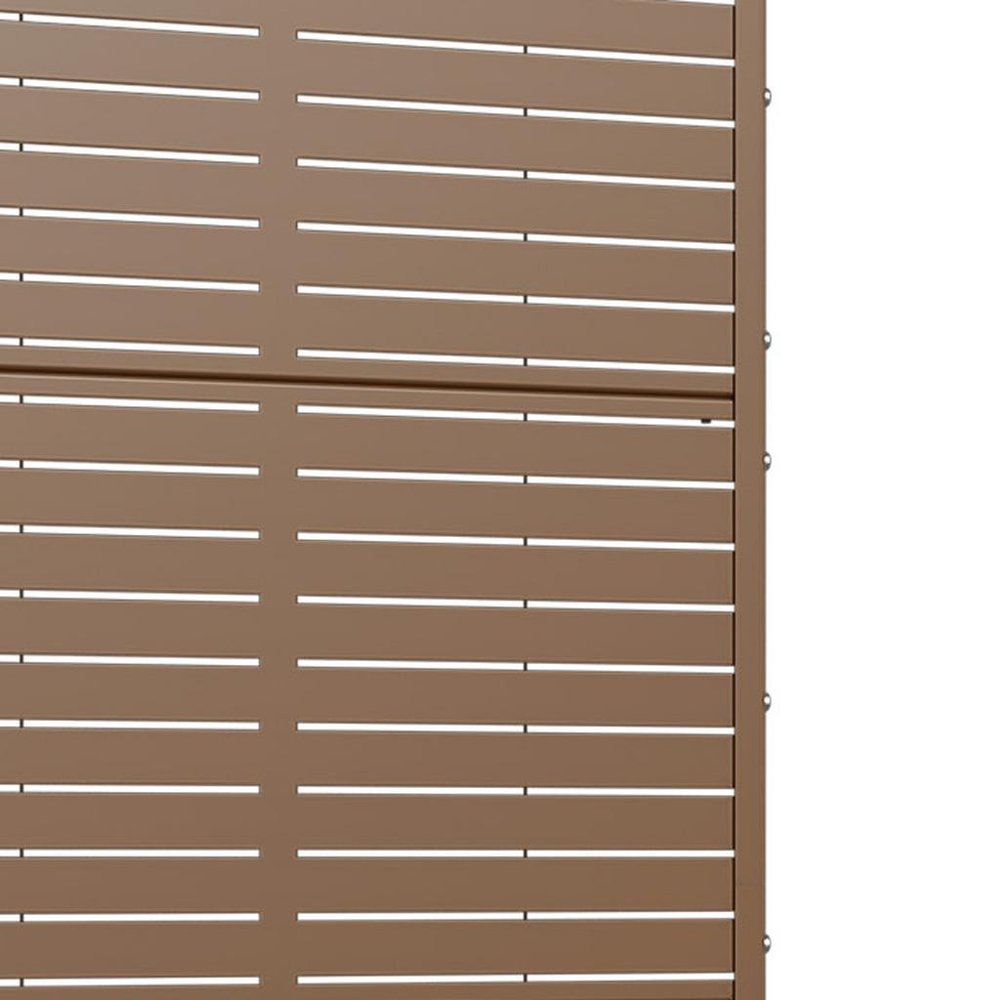 73" X 35" Brown Metal Rectangular Planter Box