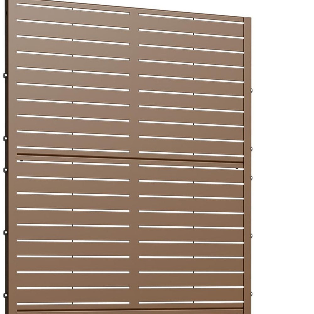 73" X 35" Brown Metal Rectangular Planter Box