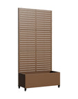73" X 35" Brown Metal Rectangular Planter Box
