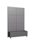 72" X 35" Gray Metal Rectangular Planter Box