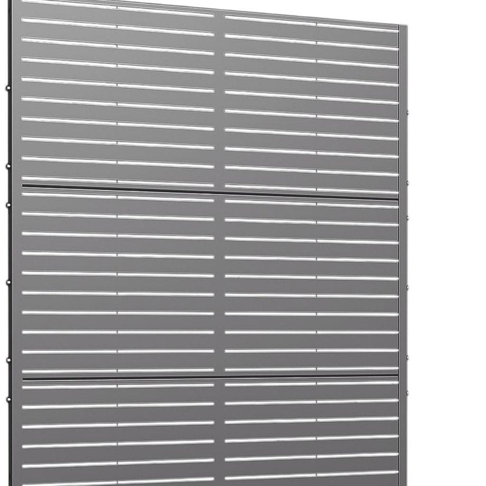 72" X 35" Gray Metal Rectangular Planter Box
