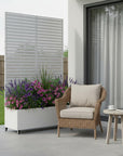 72" X 47" White Metal Rectangular Planter Box