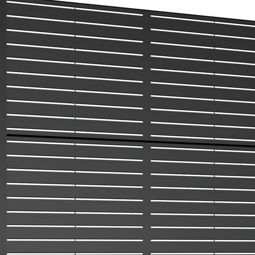 72" X 35" Black Metal Rectangular Planter Box