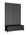 72" X 35" Black Metal Rectangular Planter Box
