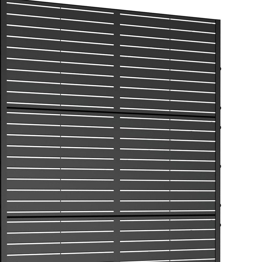 72" X 35" Black Metal Rectangular Planter Box