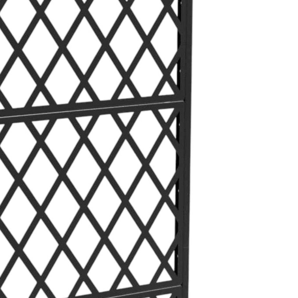 72" X 35" Black Metal Rectangular Planter Box