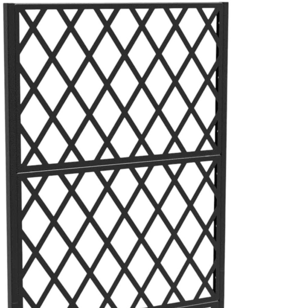 72" X 35" Black Metal Rectangular Planter Box