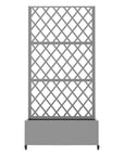 72" X 35" Gray Metal Rectangular Planter Box