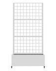 73" X 35" White Metal Rectangular Planter Box