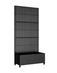 72" X 35" Black Metal Rectangular Planter Box