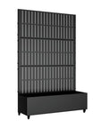 72" X 47" Black Metal Rectangular Planter Box