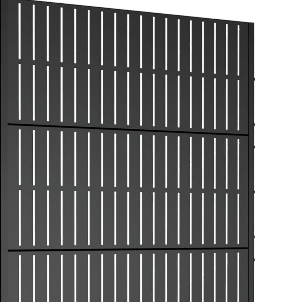 72" X 47" Black Metal Rectangular Planter Box