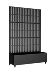 72" X 47" Black Metal Rectangular Planter Box