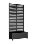72" X 35" Black Metal Rectangular Planter Box