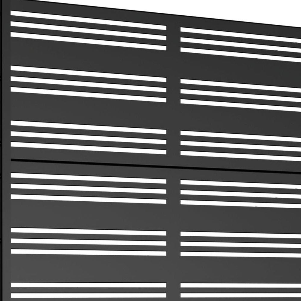72" X 47" Black Metal Rectangular Planter Box