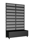 72" X 47" Black Metal Rectangular Planter Box