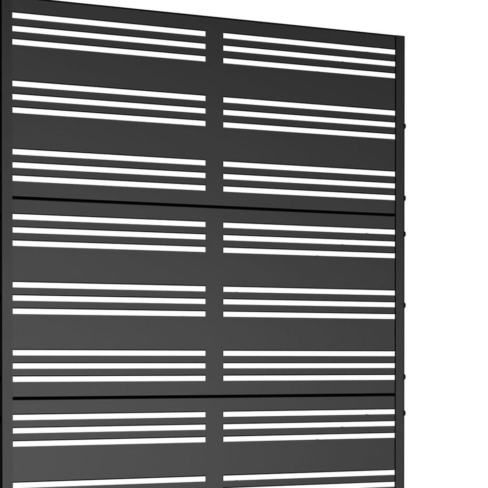 72" X 47" Black Metal Rectangular Planter Box