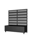47" X 47" Black Metal Rectangular Planter Box
