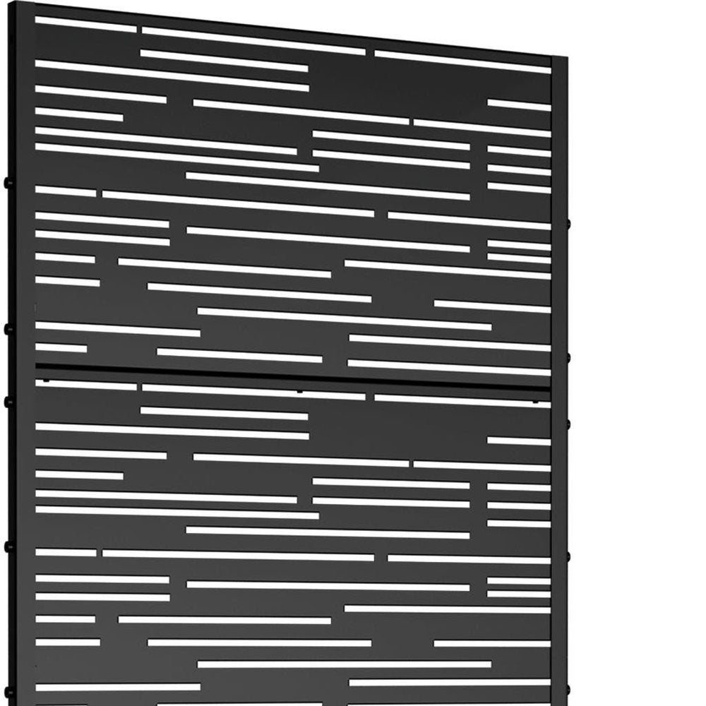 72" X 35" Black Metal Rectangular Planter Box