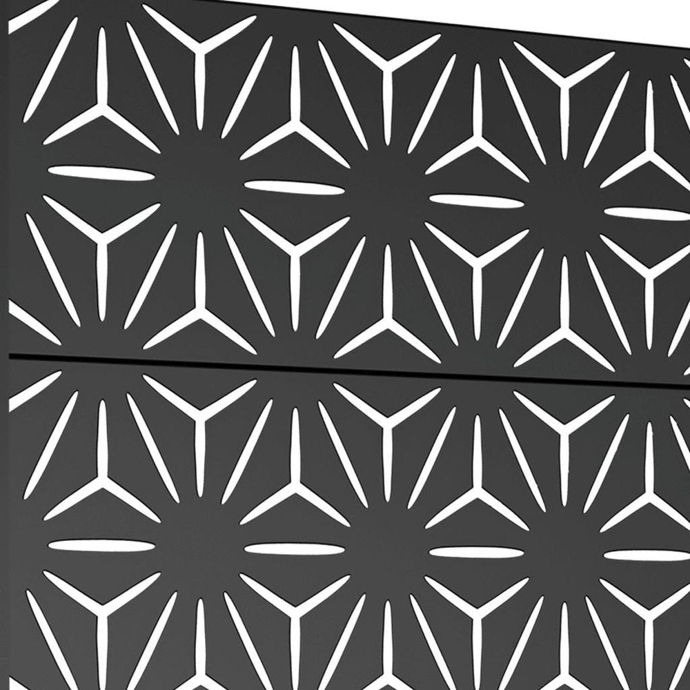 72" X 47" Black Metal Rectangular Planter Box
