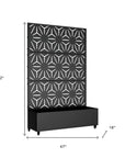 72" X 47" Black Metal Rectangular Planter Box