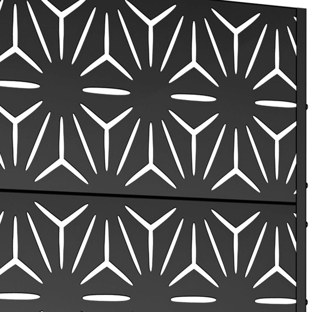 72" X 35" Black Metal Rectangular Planter Box