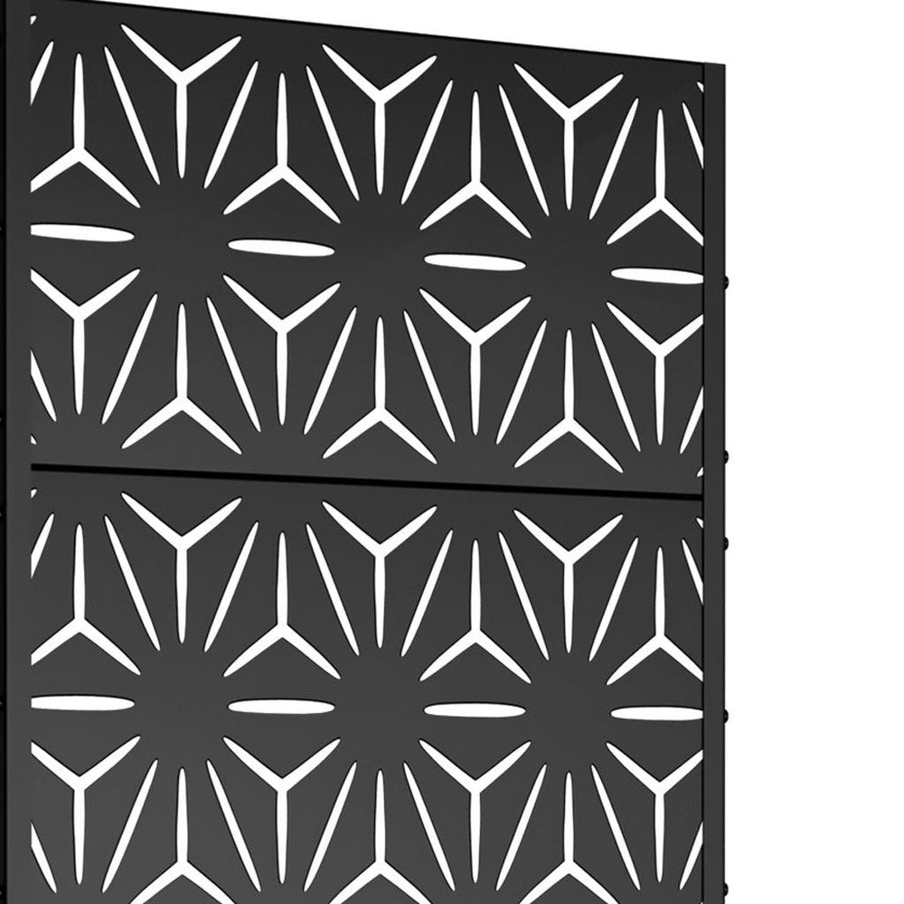 72" X 35" Black Metal Rectangular Planter Box