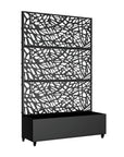 72" X 47" Black Metal Rectangular Planter Box