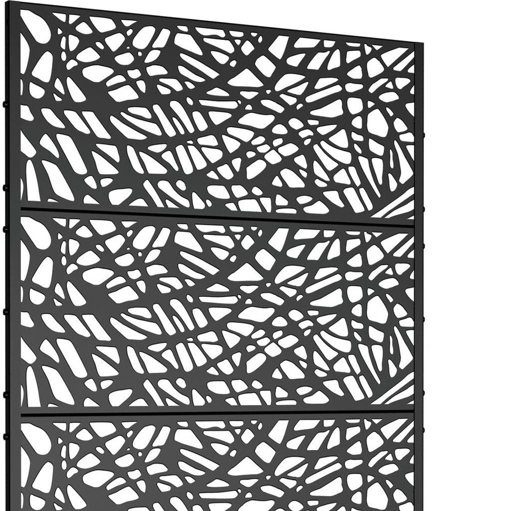 72" X 47" Black Metal Rectangular Planter Box