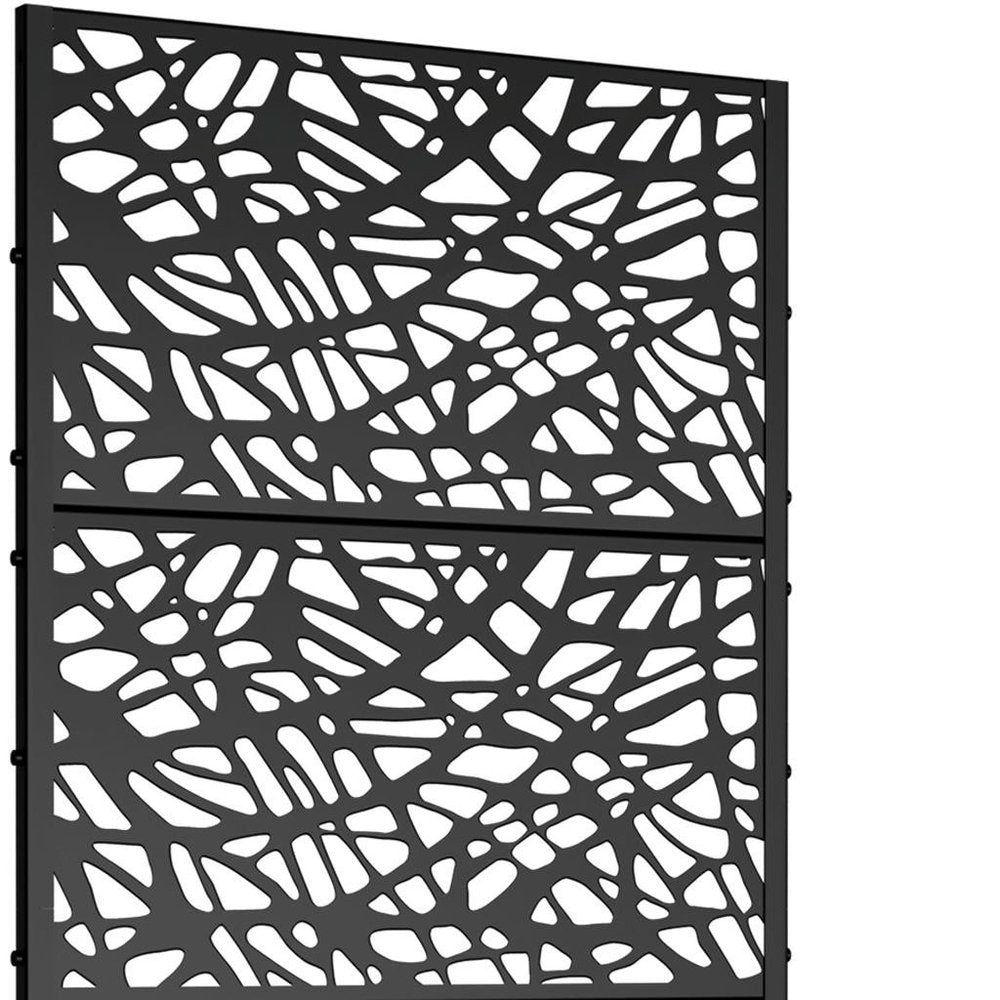 72" X 35" Black Metal Rectangular Planter Box