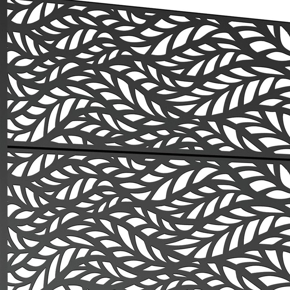 72" X 47" Black Metal Rectangular Planter Box