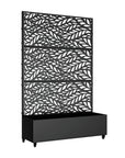 72" X 47" Black Metal Rectangular Planter Box