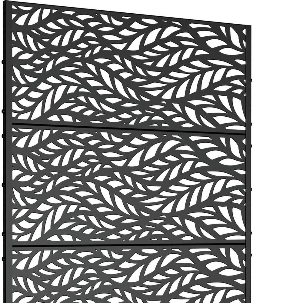 72" X 47" Black Metal Rectangular Planter Box