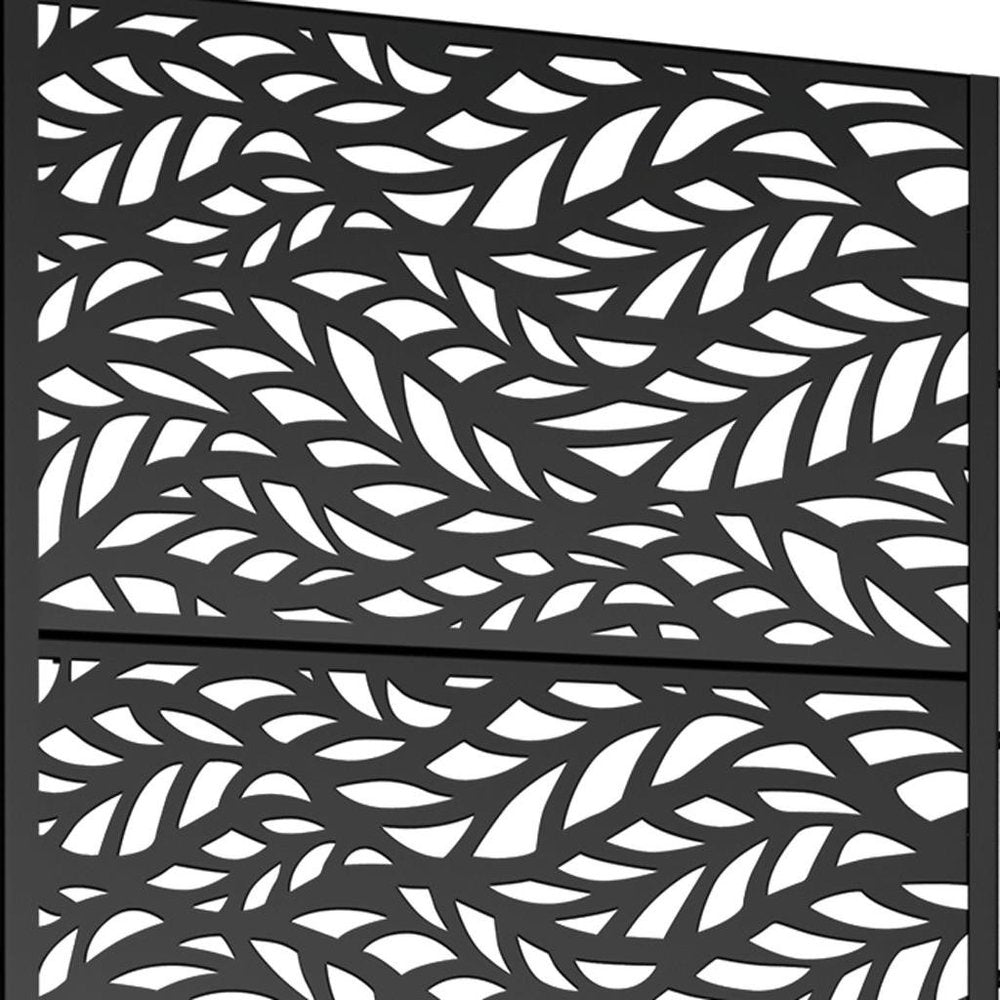 72" X 35" Black Metal Rectangular Planter Box