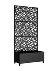 72" X 35" Black Metal Rectangular Planter Box