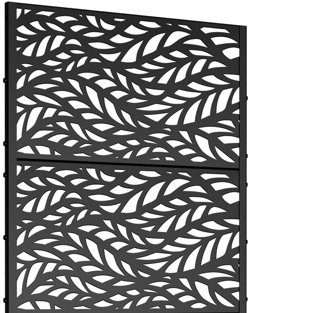 72" X 35" Black Metal Rectangular Planter Box