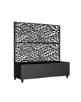 47" X 47" Black Metal Rectangular Planter Box