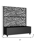 47" X 47" Black Metal Rectangular Planter Box