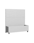 47" X 47" White Metal Rectangular Planter Box
