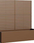 47" X 47" Brown Metal Rectangular Planter Box