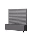 47" X 47" Gray Metal Rectangular Planter Box