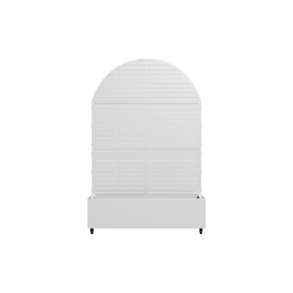 72" X 47" White Metal Rectangular Planter Box