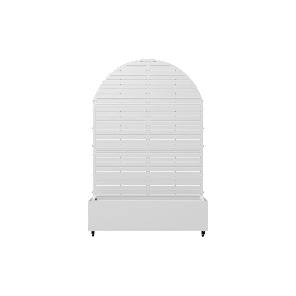 72" X 47" White Metal Rectangular Planter Box