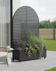 72" X 47" Black Metal Rectangular Planter Box